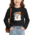 thumbnail image 5 of WAVSUF Girls Halloween Sweatshirts, Long Sleeve Loose Fit Crew Neck Winter Festive Casual Pullover Black 9, 5 of 6