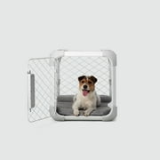 DIGGS Evolv Dog Crate, Safe, Durable Kennel with Removable Ceiling Panel and Modular, Ash, 23.3