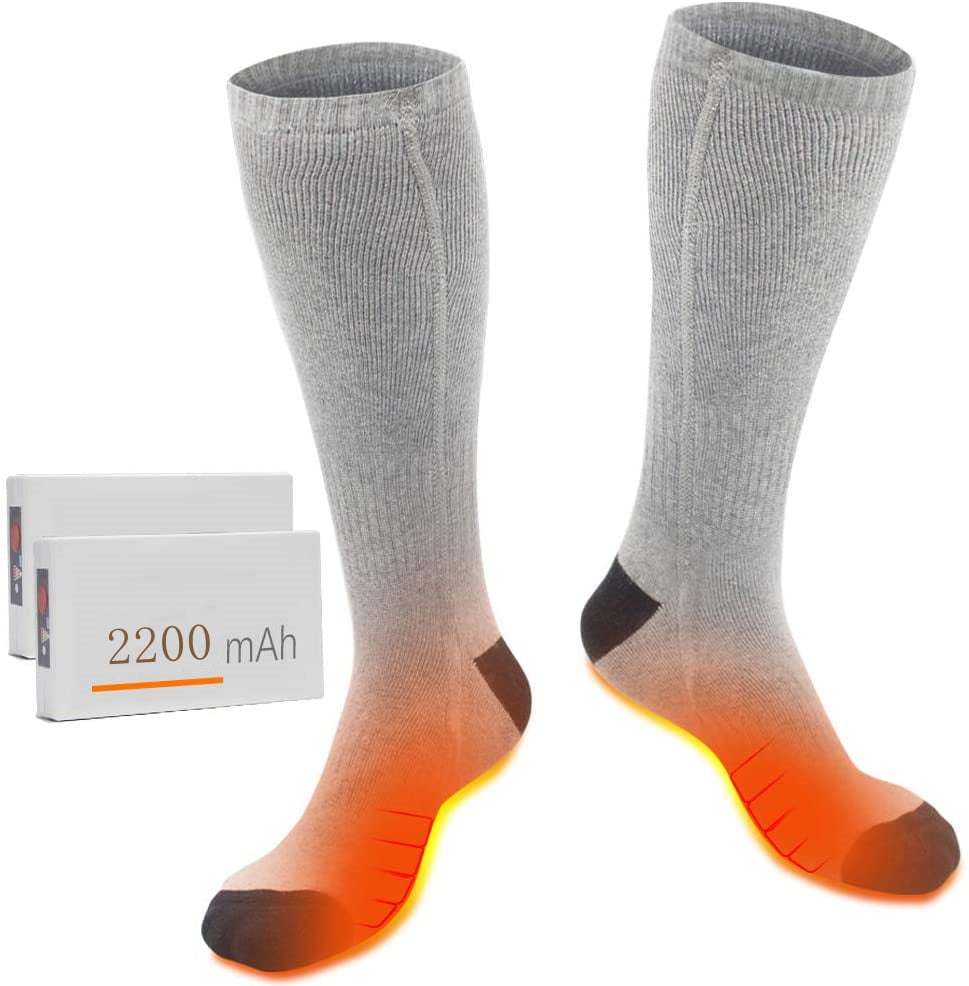 Upgraded Heated Socks for Outdoor Sport Up to 18 Hours of Heat Heated Socks Electric Heating Socks for Men Women Heating Socks Rechargeable Battery Powered with 4500mAh Large Capacity Battery