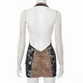 thumbnail image 6 of Leopard Print Bodycon Mini Dress (M, Black), 6 of 6