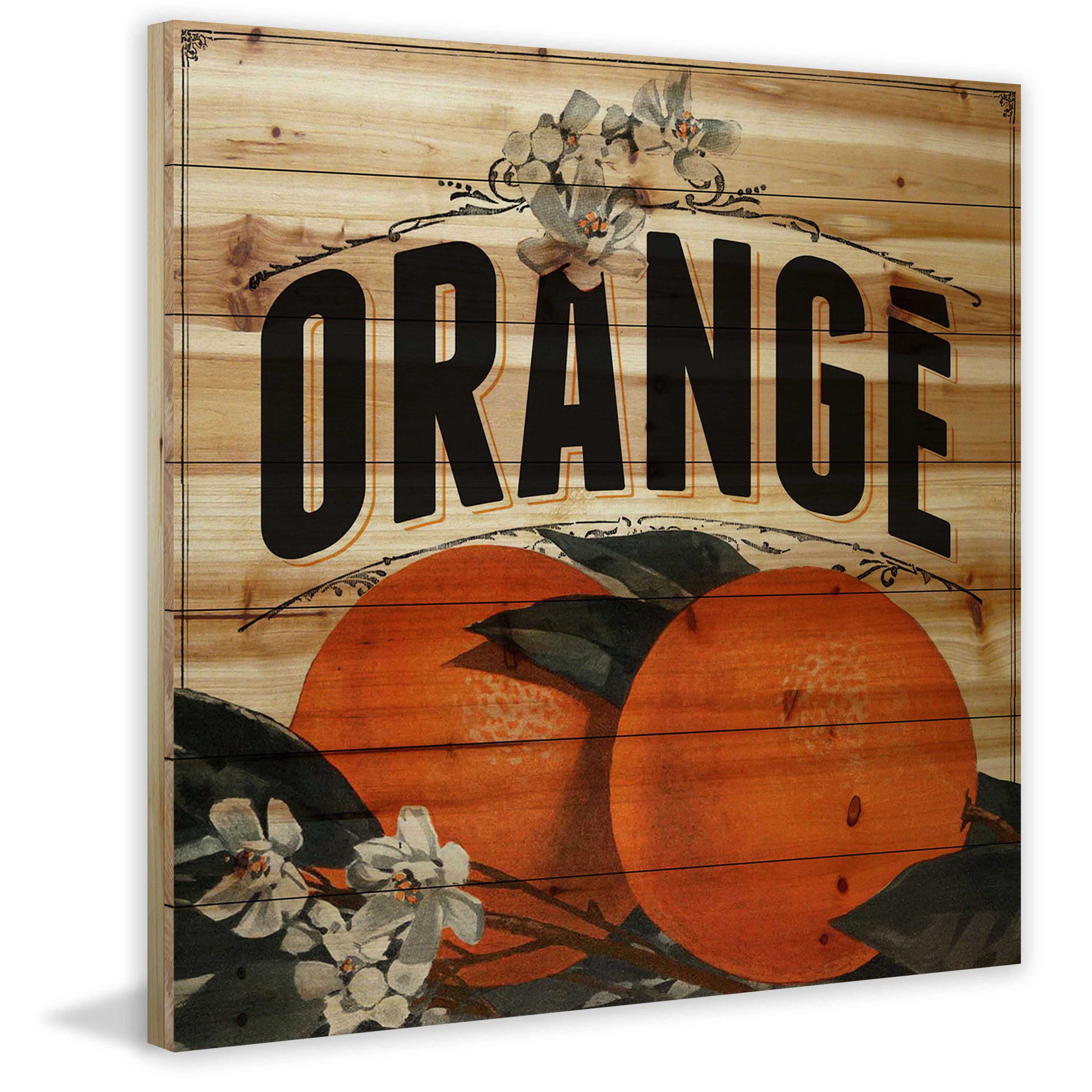 Marmont Hill "French Fruit" Painting Print on Natural Pine Wood