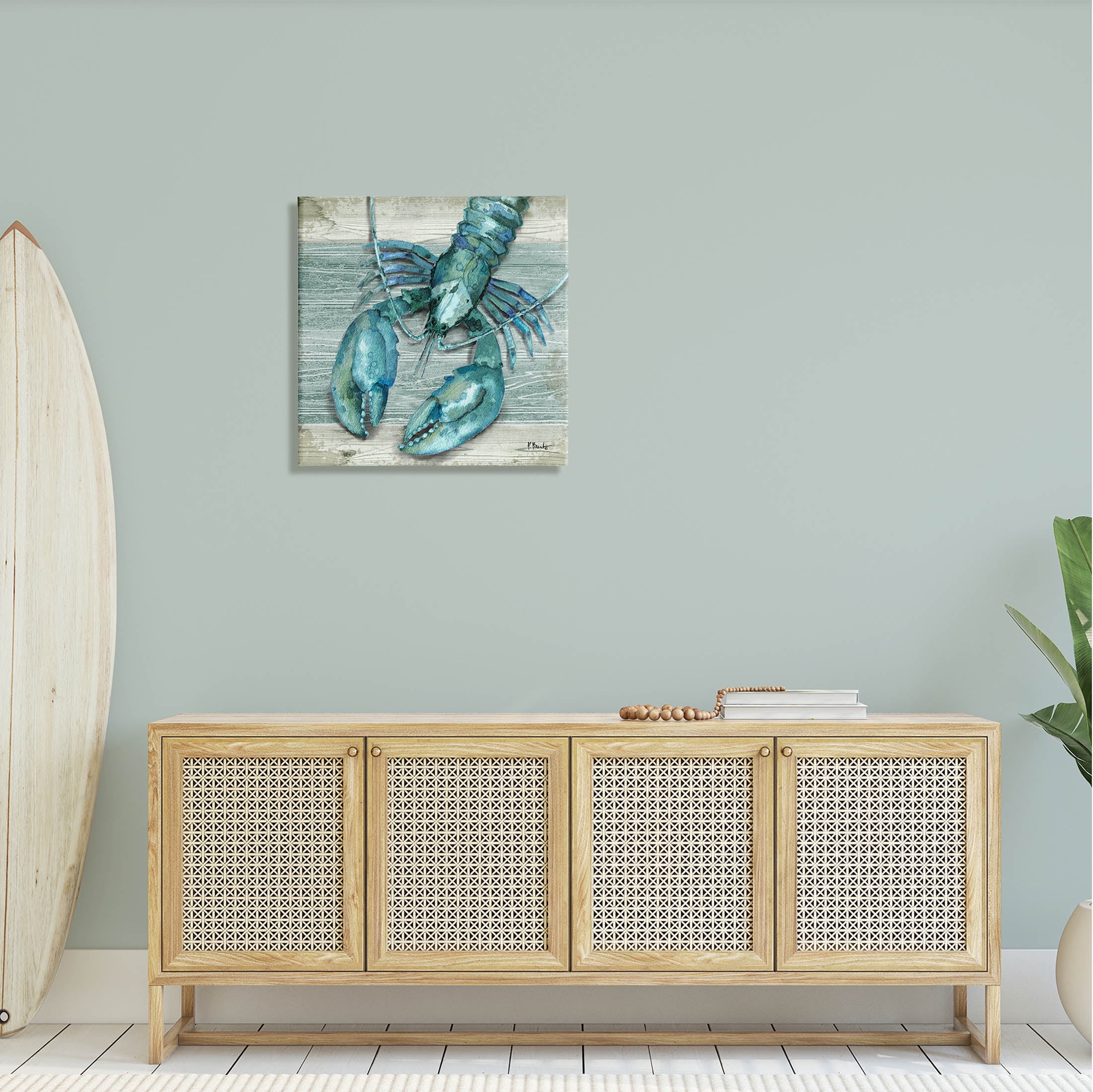 Stupell Industries Northpoint Lobster Rustic Sealife Graphic Art Gallery Wrapped Canvas Print Wall Art, Design by Paul Brent