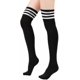 thumbnail image 4 of Women Over Knee Thigh High Socks Plus Size Tube Leg Warmers Stocking Cotton, 4 of 5