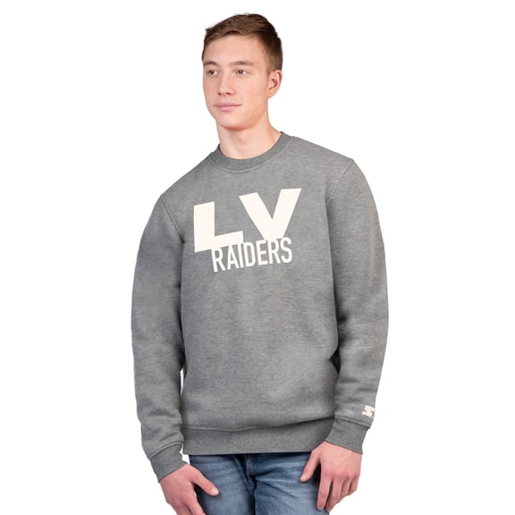 Men's Starter Charcoal Las Vegas Raiders Assist Sweatshirt