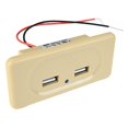thumbnail image 3 of 12V - 24V Enchufe de USB dual para automóvil para tableta con cámara digital para automóvil 3.1A 3.1A beis Soledad Panel de salida de coches, 3 of 7