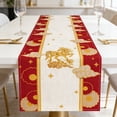 thumbnail image 6 of Tuvgenk New Year Table Runners Red Linen Table Runners 72.1 x 13 inch for Indoor Festival Party Decor, 6 of 6