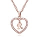 thumbnail image 1 of Guardurnaity 26 Carta Oro Rosa Cristal Collar con Corazón Clavícula Cadena Pareja Regalo Ropa, zapatos y accesorios Miscelánea R Guardurnaity AP0274-18, 1 of 5