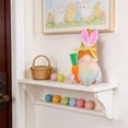 thumbnail image 6 of weibbin Easter Bunny Gnome Doll Cute Bunny Plush Scandinavian Troll Figure for Home Shelf Tabletop Spring Decor Orange B 8.3in, 6 of 6