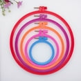thumbnail image 3 of Huanledash Plastic Cross Stitch Embroidery Hoop Circle Sewing Frame DIY Needlework Tool, 3 of 8