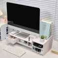 thumbnail image 5 of HLONK Kabuer Office Wood Desk Organizer  Top Monitor Stand Riser  Multifunctional Storage Desktop Shelf, 5 of 5