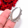 thumbnail image 4 of White Scolecite - India Fine Art Oxidised 925 Sterling Silver Ring S.10.5 R102421, Christmas Gift, 4 of 4