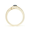 thumbnail image 2 of ANGARA Natural Round Blue Sapphire Solitaire Bypass Engagement Ring in 14K Yellow Gold for Women (Size-4mm) | September Birthstone, Anniversary, Jewelry Gift for Women | Natural Blue Sapphire Ring, 2 of 9