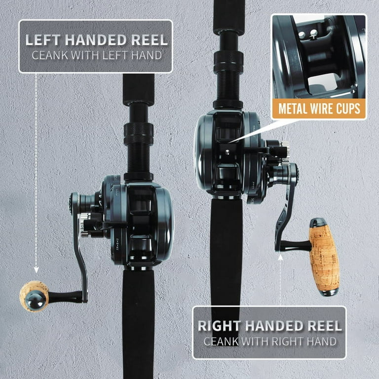 Topline Tackle Jigging Reel Right Hand Aluminium Alloy Full Metal Saltwater  Fishing Reel 