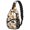 Thanksgiving Turkey Pumpkin Maple Leaf, variant on Thanksgiving Turkey Pumpkin Apple Cartoon Sling Backpack, Unisex Cycling Crossbody Bag with Side Mesh Pockets, Earphone Hole Port Gift Ideas for Travel Shopping Commuting