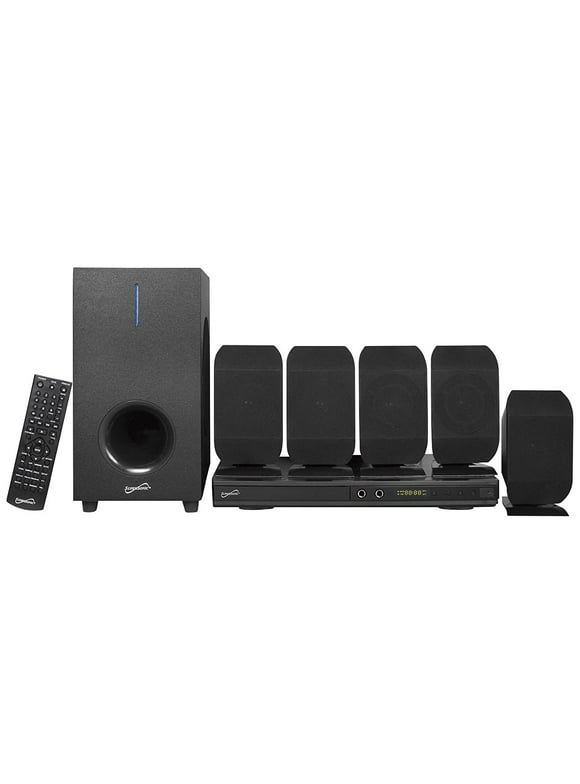 SuperSonic - 5.1 Channel DVD Home Theater System with USB Input & Karaoke Function, Home Theater Systems - Black (SC-38HT)