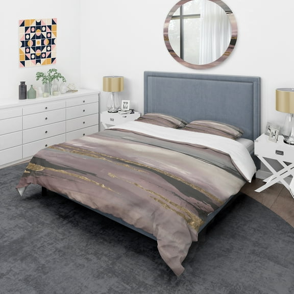 Designart 'Purple Glam Storm III' Glam Duvet Cover Set