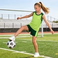 thumbnail image 4 of ITSAME Boys Athletic Outfits 2-Piece Mesh Quick-Dry Tank Top and Shorts Kids Training Sport Set Green Size 12Y, 4 of 8