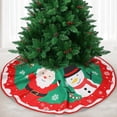 thumbnail image 2 of Falda del Árbol de Navidad, 36 Pulgadas Falda del Árbol de Navidad de Falda Decoración del Arbol de Navidad, con Falda de Franela ase de árbol de Rojo para Navidad Fiesta Decora, 2 of 5