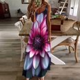 thumbnail image 4 of Flower Sleeveless Suspender Dress Summer Fashion Casual Long Dress, 4 of 9