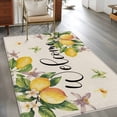 thumbnail image 2 of Yellow Lemon Area Rugs 4x6 ft Butterfly Flower Green Leaf Retro Linen Washable Rug Non Slip Indoor Carpet Absorbent Floor Mat for Living Room Bedroom Dining Room, 2 of 9