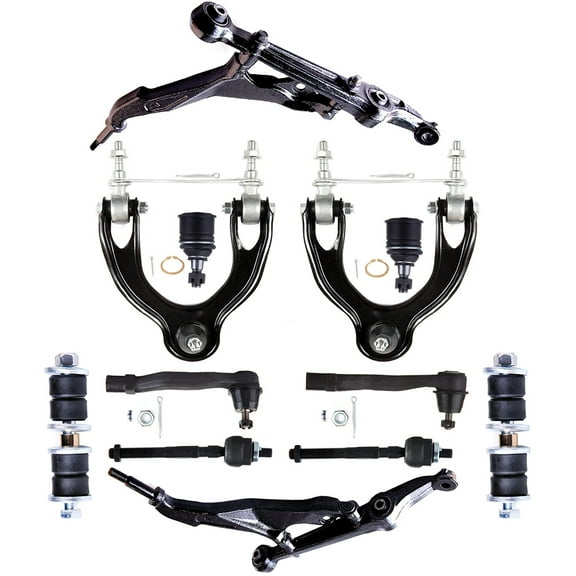 CCIYU Lower Ball Joints Inner Outer Tie Rod Ends Front Sway Bar Lower Upper Control Arms Compatible fit for ACURA Integra 92-95 for Honda Civic 93-97 for Honda Civic del Sol 12pcs Suspension Kit