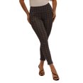 thumbnail image 4 of High Waist Sculpting Treggings With Front Pockets - Gray  White Plaid, 4 of 8