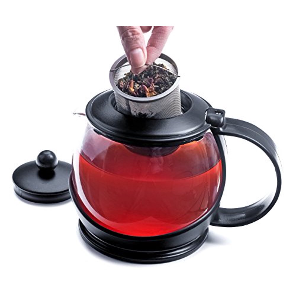 Modern Innovations Large Glass Teapot Set with Stainless Steel Infuser