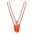 thumbnail image 3 of TANBOM Men's Nylon Sexy Thong with Adjustable Elastic Suspender Personality Soft Orange 2XL, 3 of 6