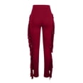 thumbnail image 6 of JGTDBPO Fringe Pants For Women Casual High Waist Solid Bodycon Side Tassel Pants Yoga Pants Sweatpants Bandage Pants, 6 of 9