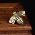 thumbnail image 3 of Acxico 1 pieza de latón retro abeja estatuilla pequeña abeja estatua ornamento casa animales figuras regalo, 3 of 5
