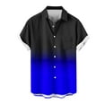 thumbnail image 1 of fatyb Button down Shirts for Men Short Sleeve Lightweight Beach Shirts Summer Gradient Collar Blouses, 1 of 4