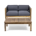 thumbnail image 4 of Outdoor Club Chair Set of 2 Pieces | Modern Accessory for Outdoor Relaxation | Acacia Wood and Polyethylene Rattan Structure | Water-Resistant Cushions for Hassle-Free Cleaning, 4 of 6