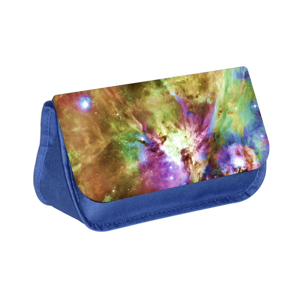 Galaxy Nebula - Girls Blue Pencil Case with 2 Zippered Pockets and ...