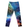 thumbnail image 3 of MIXUE Baby Girls Pants Galaxy Print Athletic Leggings Comfortable Space Themed Casual Tights Daily-Wear,Black,18-24 Months, 3 of 3