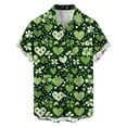 thumbnail image 2 of Blczomt St. Patrick's Day Big and Tall Shirts for Men Button Down 2026 Shirt Button Up Casual Clover Graphic Tee Tops, 2 of 6