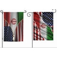 thumbnail image 3 of Double Sided Large US and Old Iran Friendship Flag 12 X 18 Inch, USA and Former Iran Historic Flags, Persia Iranian Banner, Brass Grommets, Outdoor and Indoor Decro Banner Yard Flag, 3 of 4