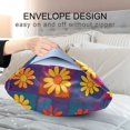 thumbnail image 4 of Yayeee Pillowcase Standard Size Set of 2 Satin Wrinkle Resistant Pillow Case, Colorful Checkered Daisy, 4 of 8