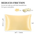 thumbnail image 6 of PiccoCasa Set of 2 Queen (20"x30") Satin Pillowcase Durable&Soft Enveloped Gold, 6 of 7