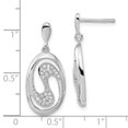 thumbnail image 2 of Sterling Silver Cubic Zirconia Dangle Earrings, 2 of 2