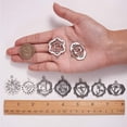 thumbnail image 3 of SUNNYCLUE 1 Box 28pcs 7 Style Alloy Chakra Charms Pendants Om Ohm Energy Charms Chakra Charms for Jewelry Making Findings Accessory Supplies for DIY Necklace Bracelet Crafting, 3 of 7