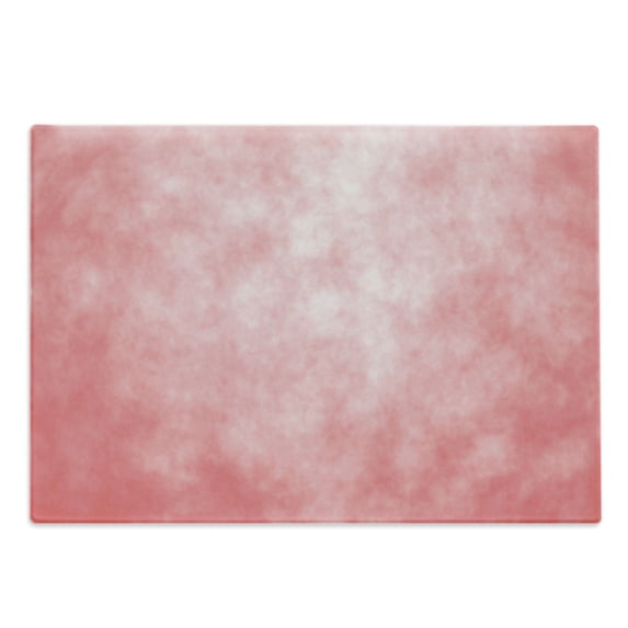 Coral Cutting Board, Pale Spring Watercolor Design Girlish Tie Dye Effect Print Abstract Image, Decorative Tempered Glass Cutting and Serving Board, Large Size, Coral Peach Salmon, by Ambesonne