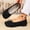 Black, variant on WAVSUF Ballet Flats For Ladies, Casual Wear Slip On Round Toe Wide Width Shoes Coffee 5.5