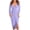 Purple, variant on Fesfesfes Women Dress Fall And Winter Solid V-neck Pleated Bag Hip Split Long-Sleeve Mid-Calf Dress Clothes Sale