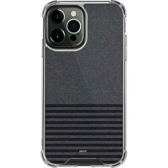 Skinit Black and Grey Stripes iPhone 14 Pro Max Clear Case