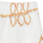 Halloween Costume Pop Star Stage Outfit K-Pop Idol White and Gold Long Sleeve Cropped Jacket Top and Skirt 3-Piece Set