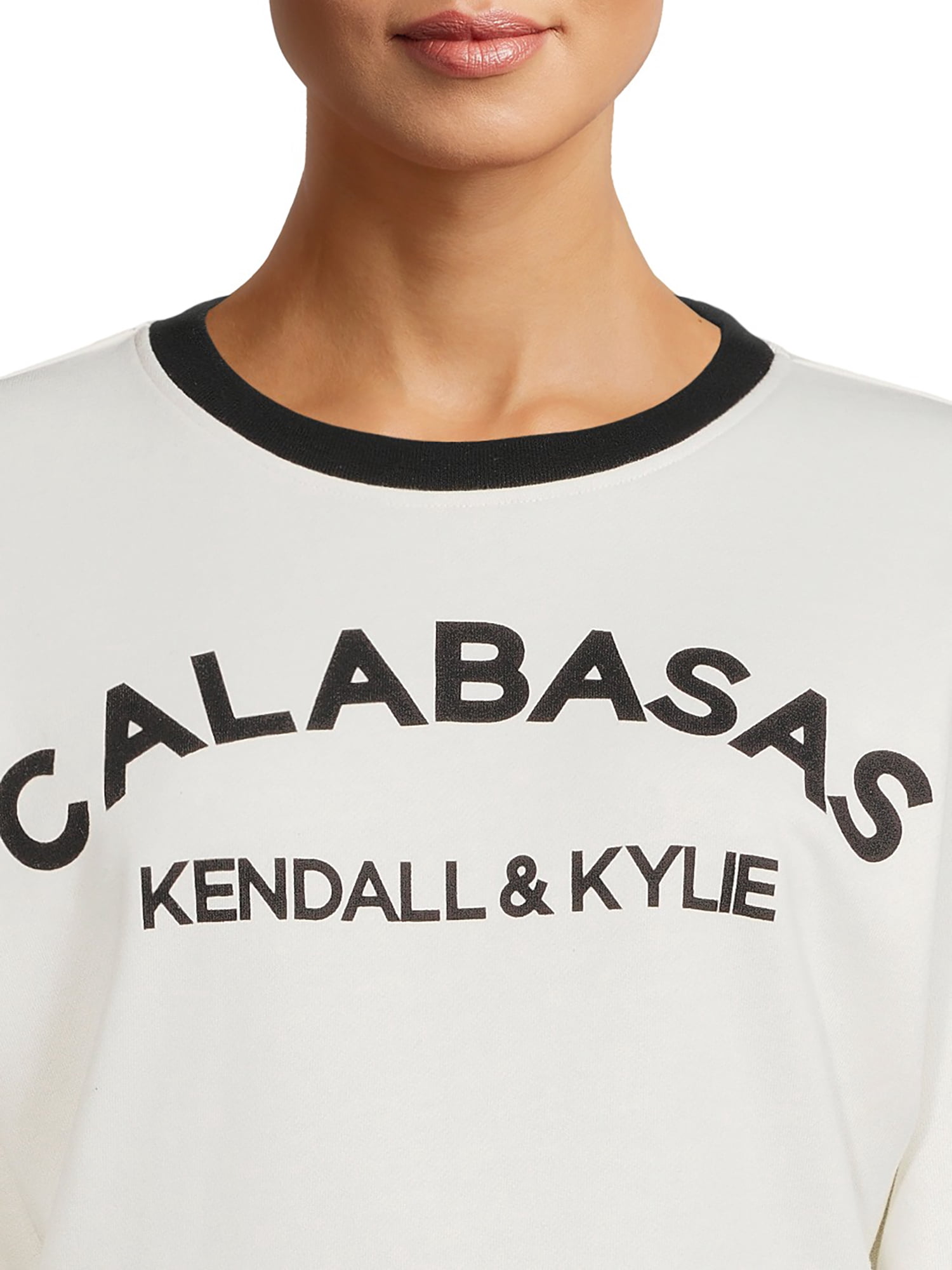 Kendall + Kylie Junior' Ringer Sweatshirt with Crew Neck