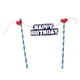 thumbnail image 3 of 10 juegos feliz cumpleaños pastel topper bandera bunting banner fiesta pastel decoración Sunnimix Cake Topper Banner, 3 of 6