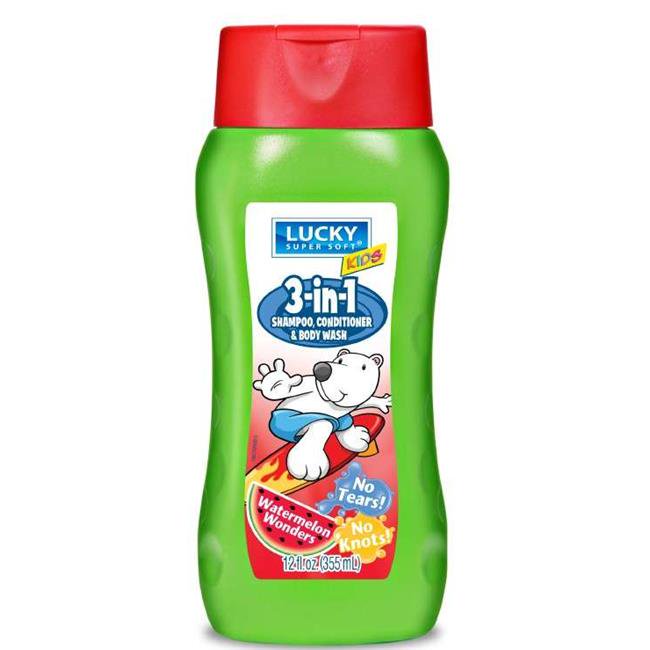DollarDays 2391204 Kids 3-in-1 Shampoo, Conditioner & Body Wash - Watermelon - 12 oz - Case of 12