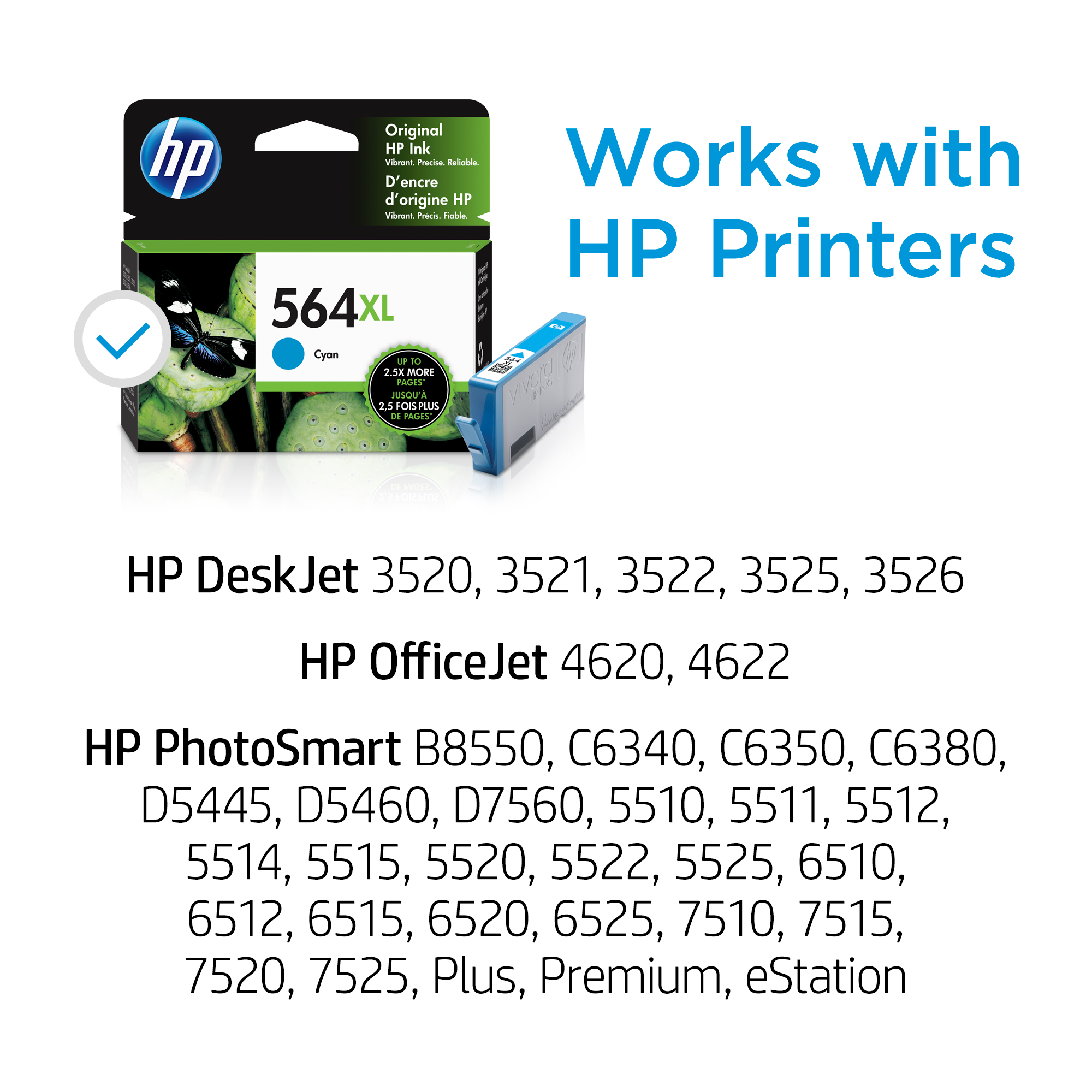 HP 564XL Black High Yield Original Ink Cartridge (CN684WN)