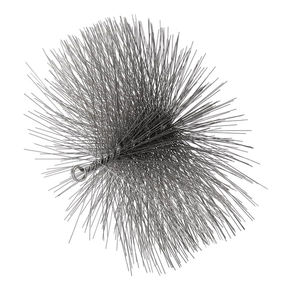 Uxcell 10" Wire Chimney Cleaning Brush, Steel Round Chimney Sweep Brush with 1/4 NPT Fitting for Cleaning Fireplace Burning Stove Tent Dryer Pipes, Silver